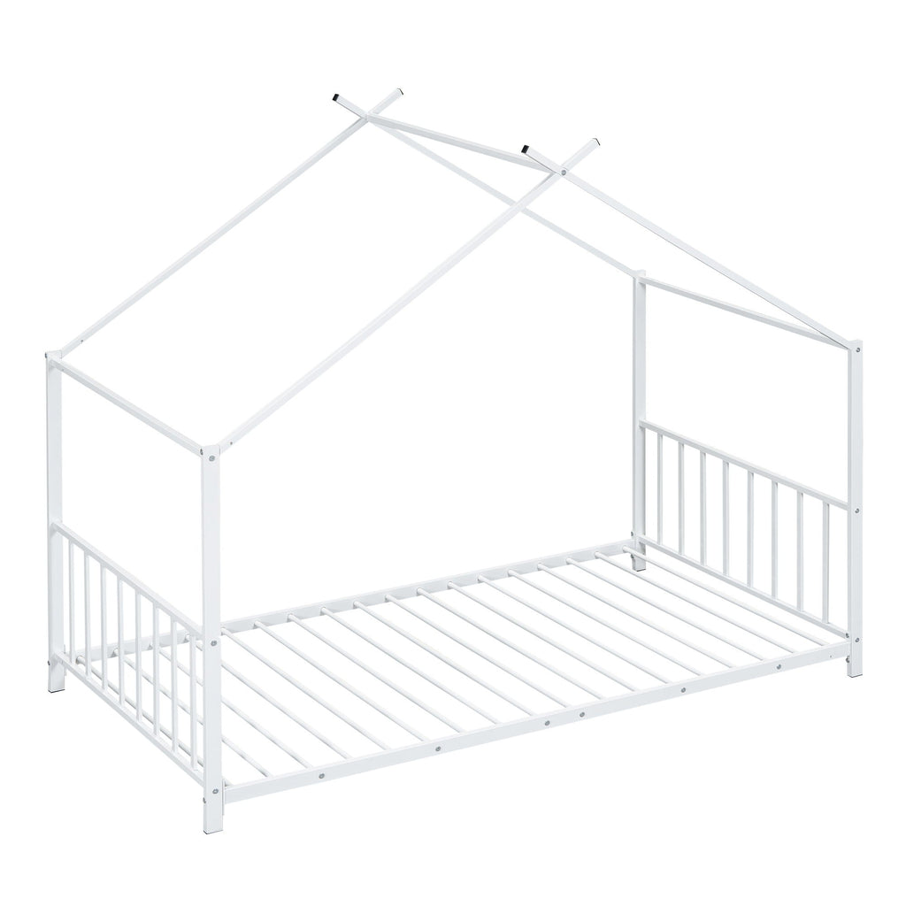 Metal House Platform Bed With Modern Design And Durable Frame