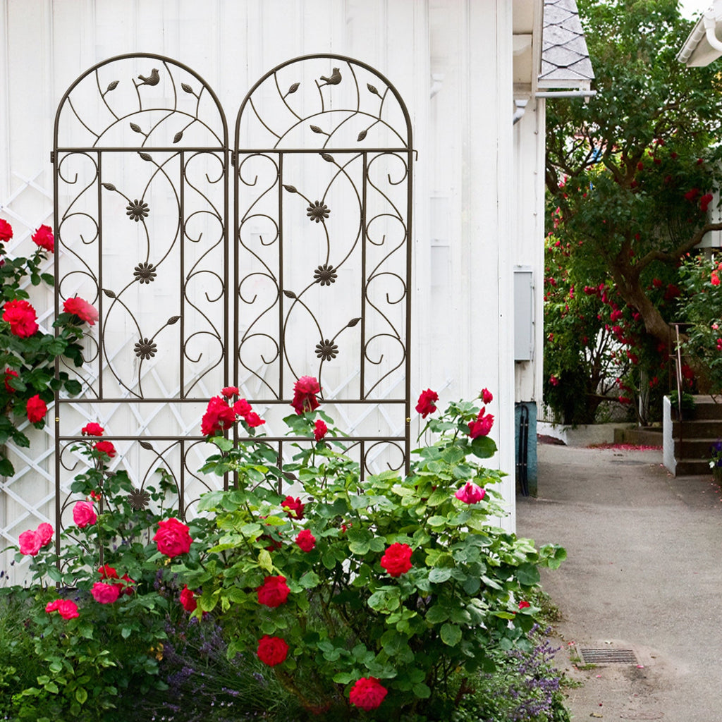 2 Pack Metal Garden Trellis 86.7" x 19.7"