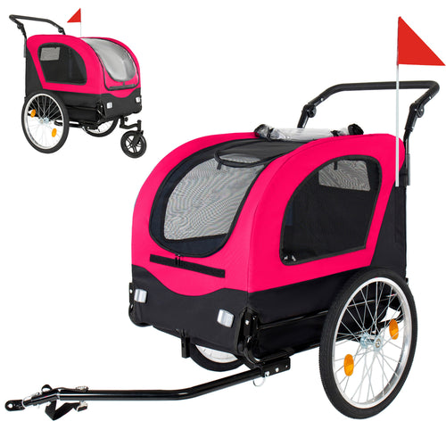 2-in-1 Bike Trailer & Pet Stroller for Dogs up to 110lbs