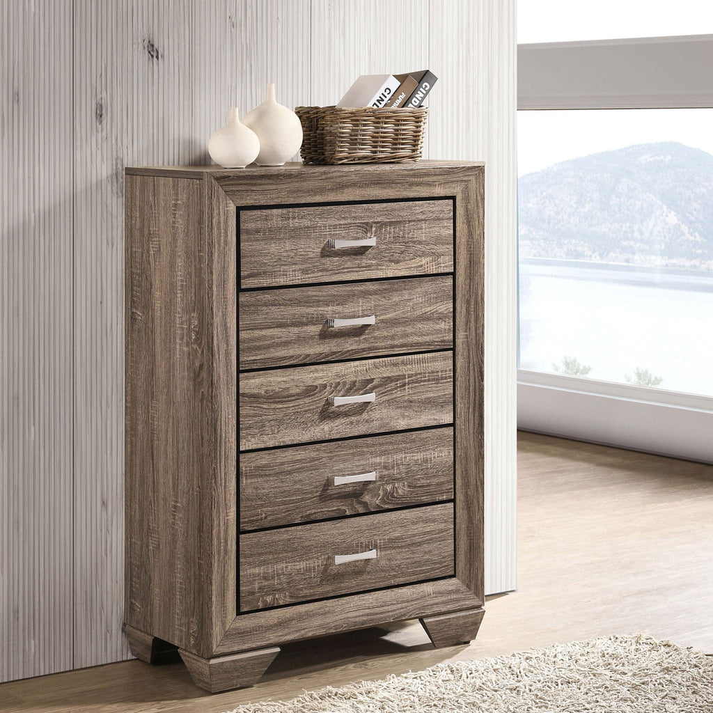 Harrison - 5 Drawer Bedroom Chest - Taupe