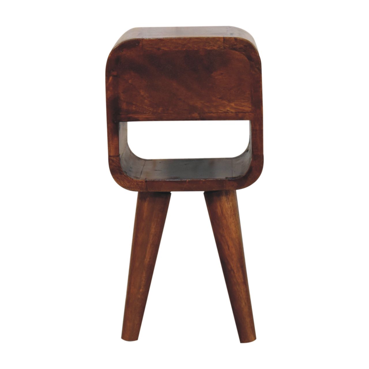 Solid Wood Extra Mini Chestnut Curve Lower Nightstand