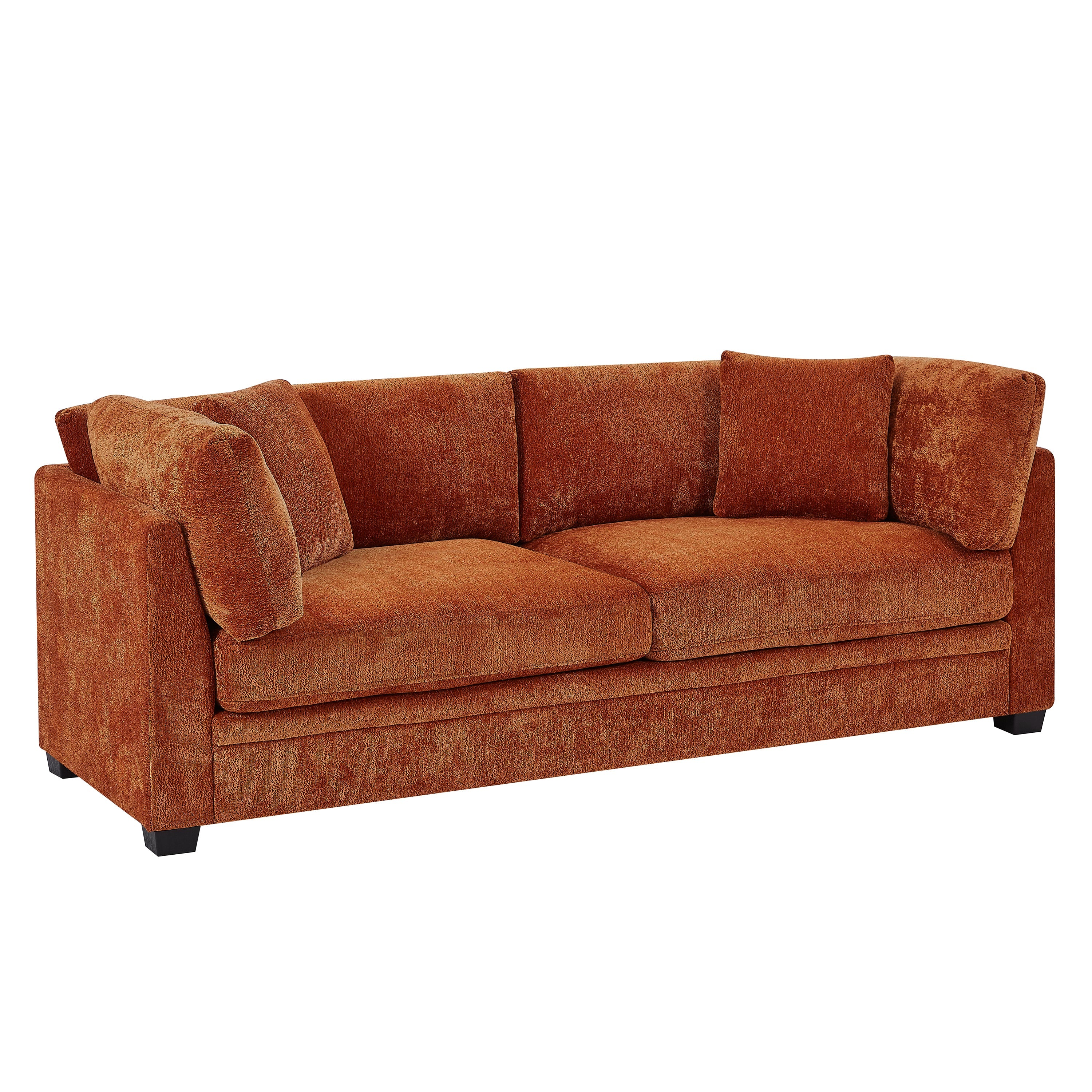 83.50" Modern Flared Arms Sofa (Caramel)