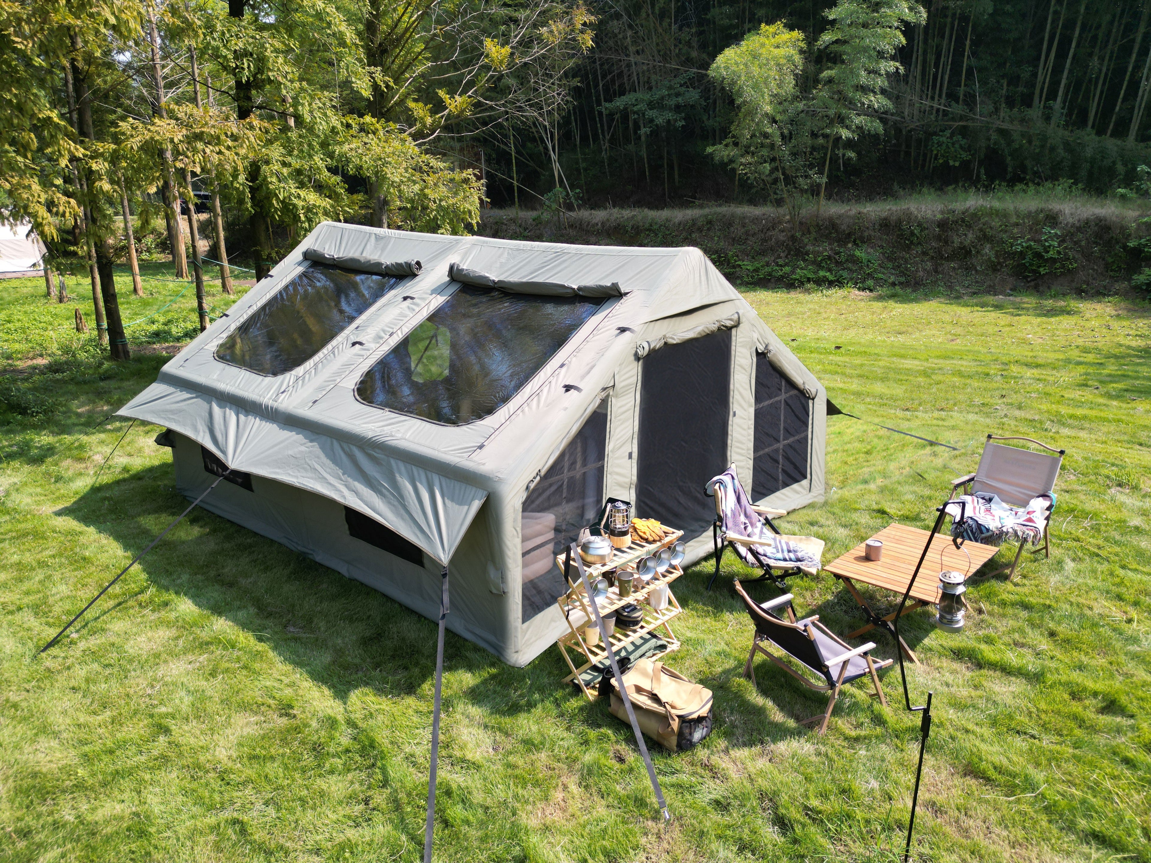 9.8 x 13ft Inflatable Camping Tent with Hand Pump
