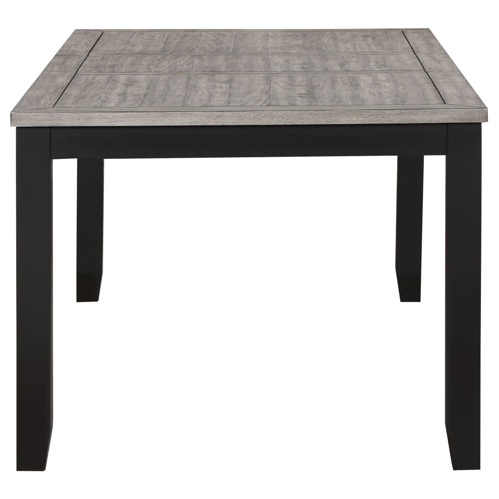 Centera - Rectangular Dining Table With Extension Leaf - Gray