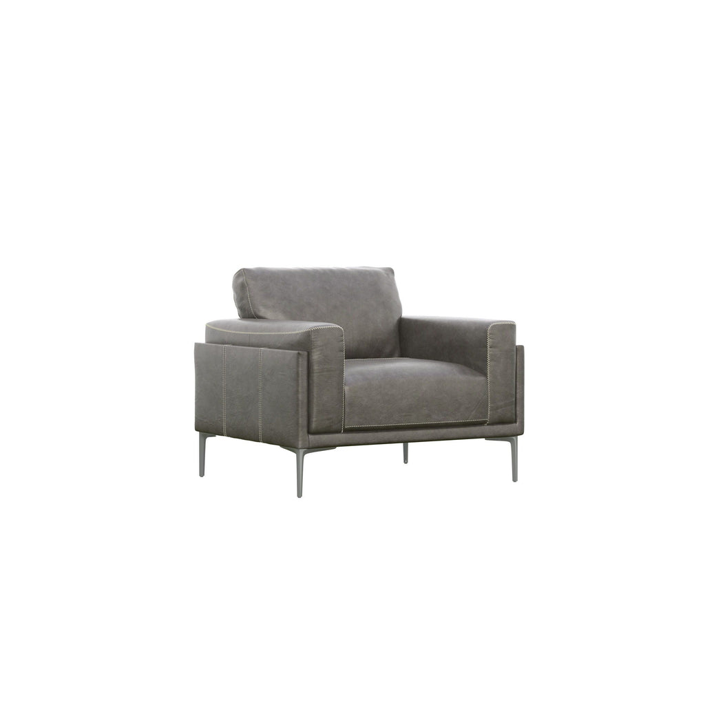 Transitional Fabric Chair - Dark Gray