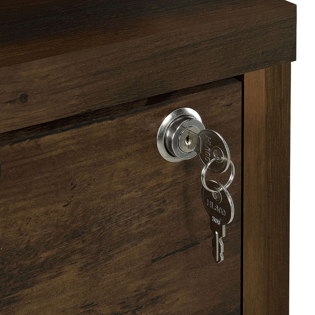 Geary - 3 Shelf Bookcase With USB Charging And Lockable Top Drawer