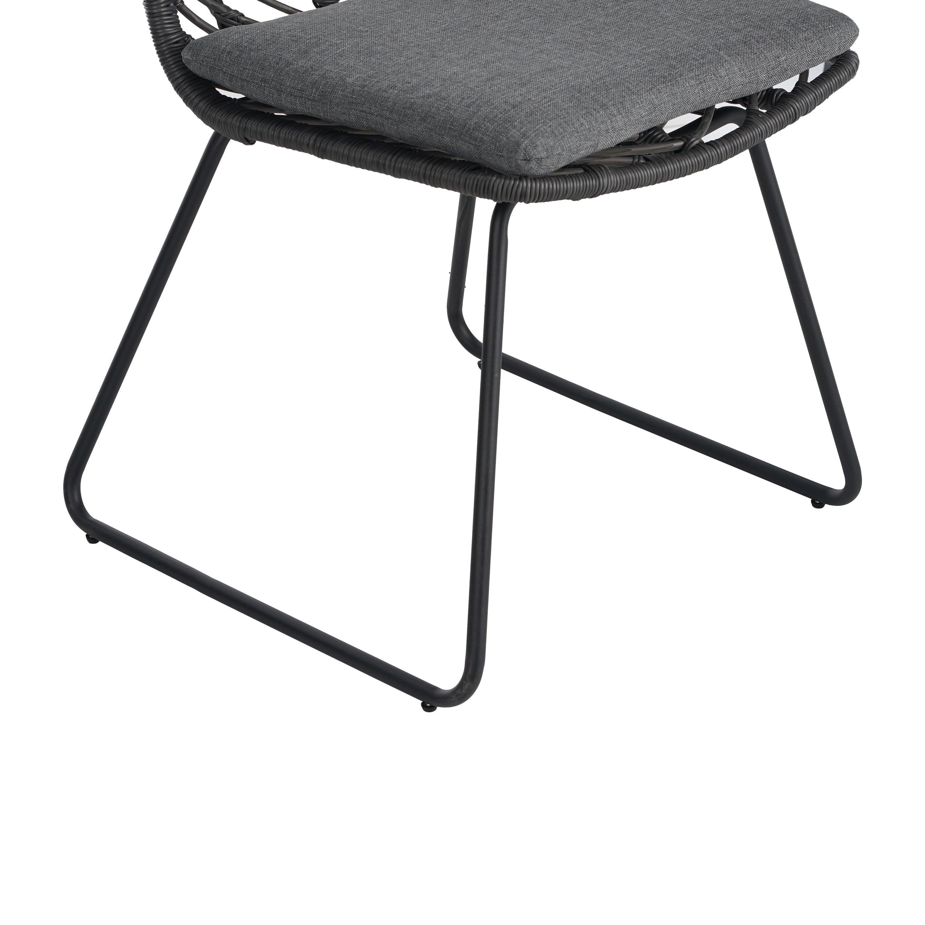 DEJA Chair 2PCS with 2 Cushions, Gray
