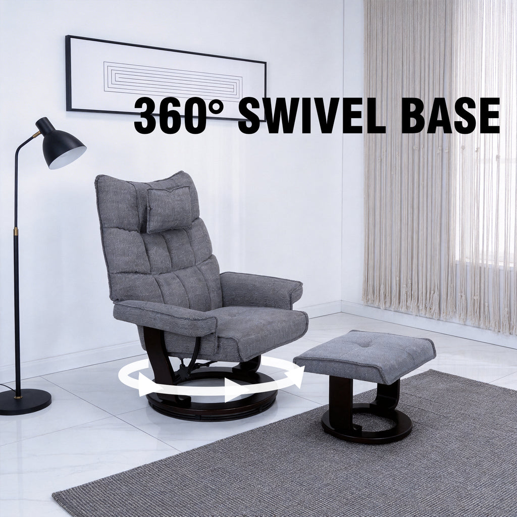 8-Point Massage Recliner with Ottoman