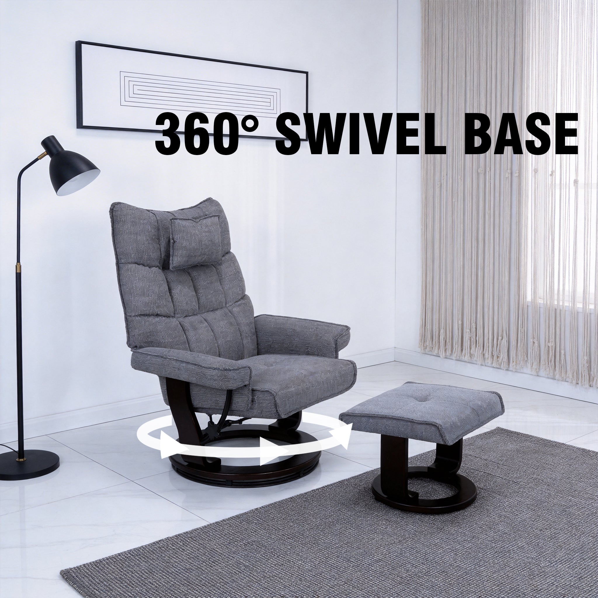 8-Point Massage Recliner with Ottoman