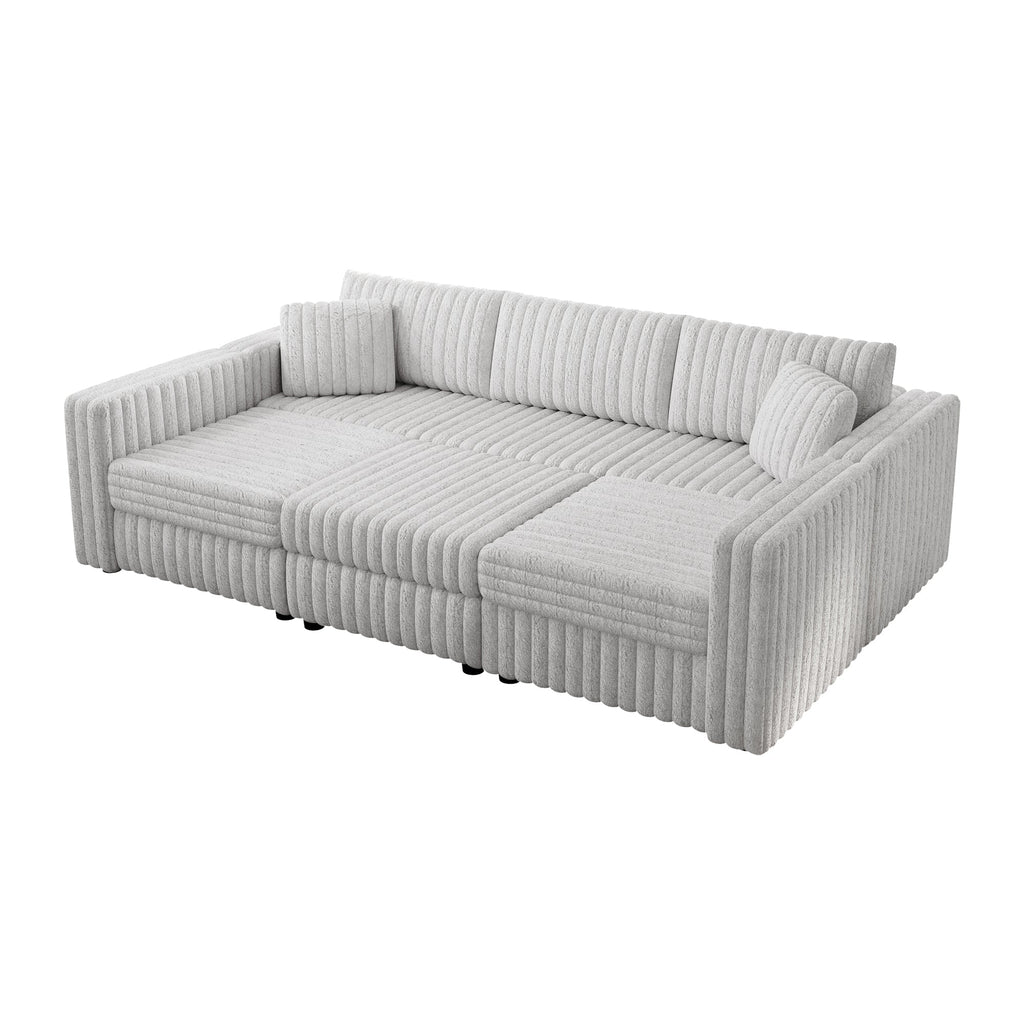 106.3" U-Shaped 6-Person Sofa with Ottoman