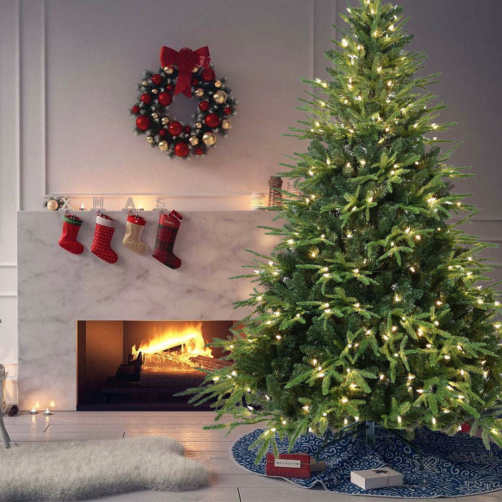 4ft Pre-Lit Artificial Christmas Tree with 150 Warm Lights