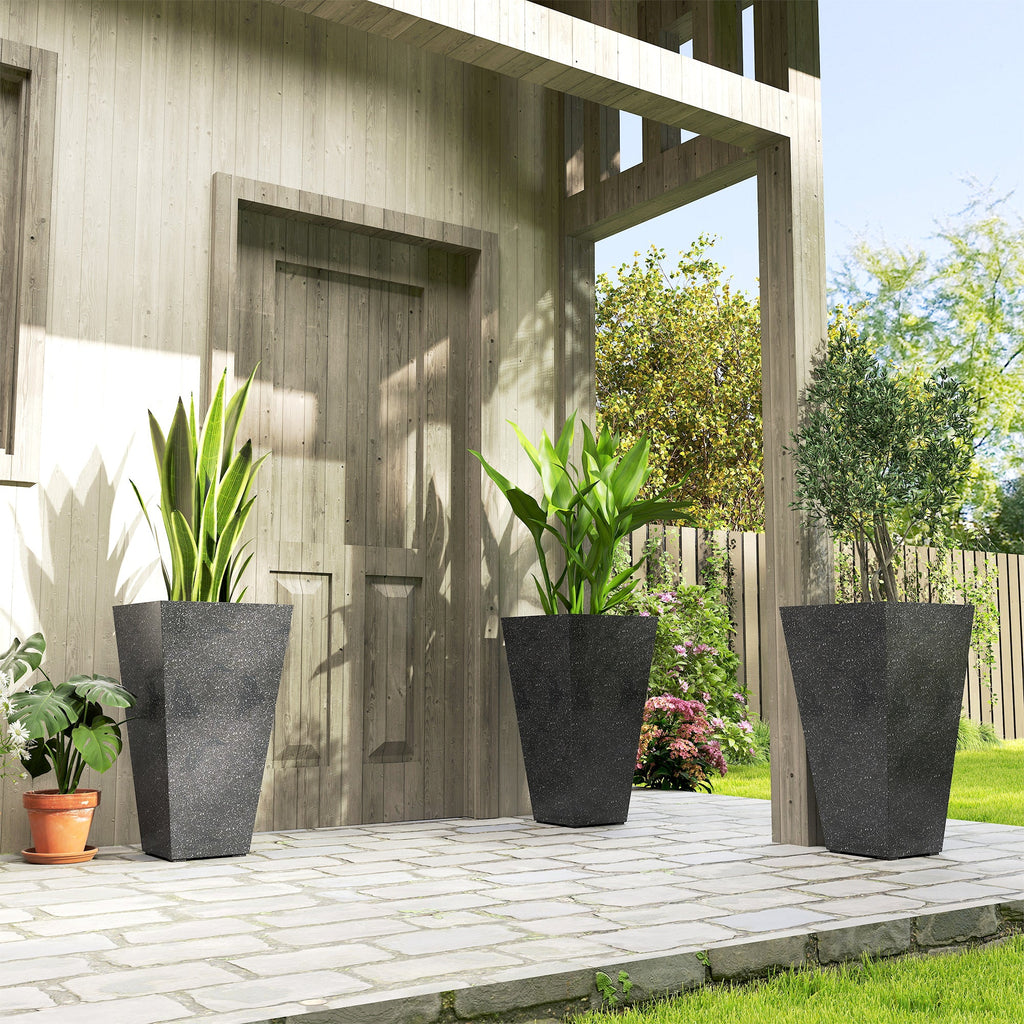 Outsunny 28" Tall Planters, Set of 3