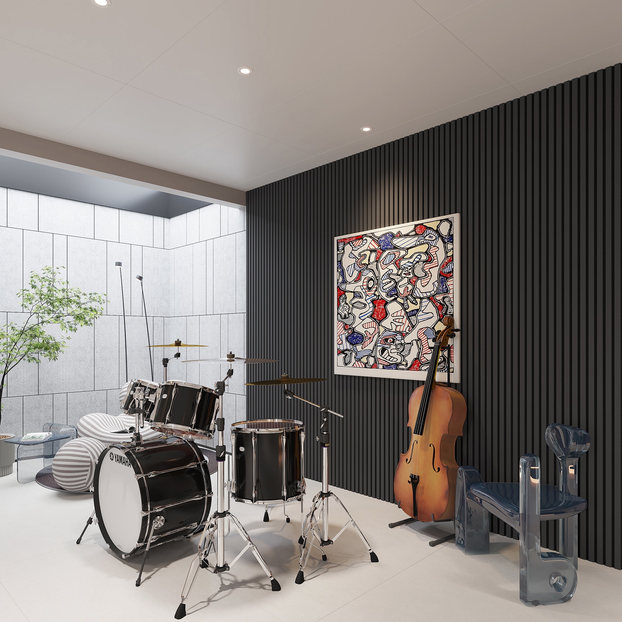 2 Pack Acoustic Solid Wood Wall Panels
