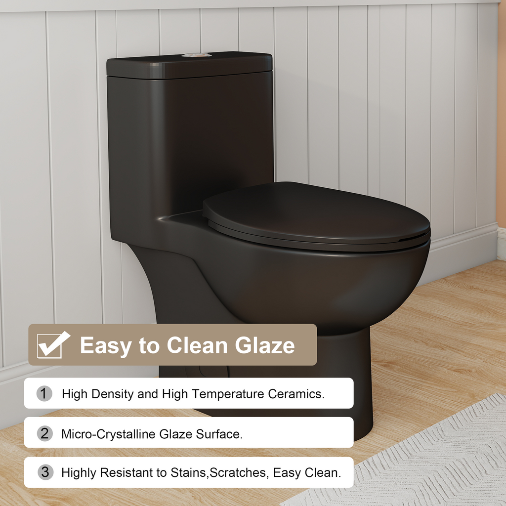 Tornado Flush One-Piece Toilet with Comfort Chair Seat