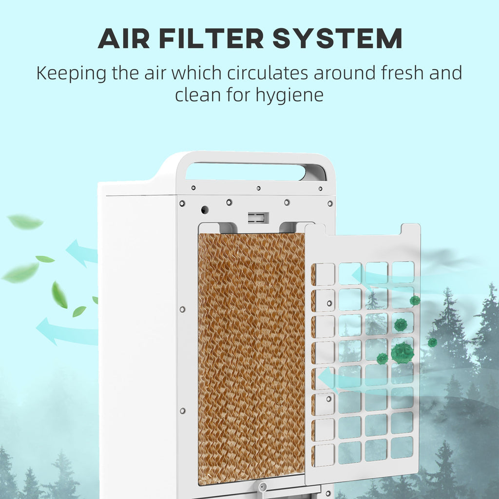 HOMCOM 26" Evaporative Air Cooler with Ice Packs