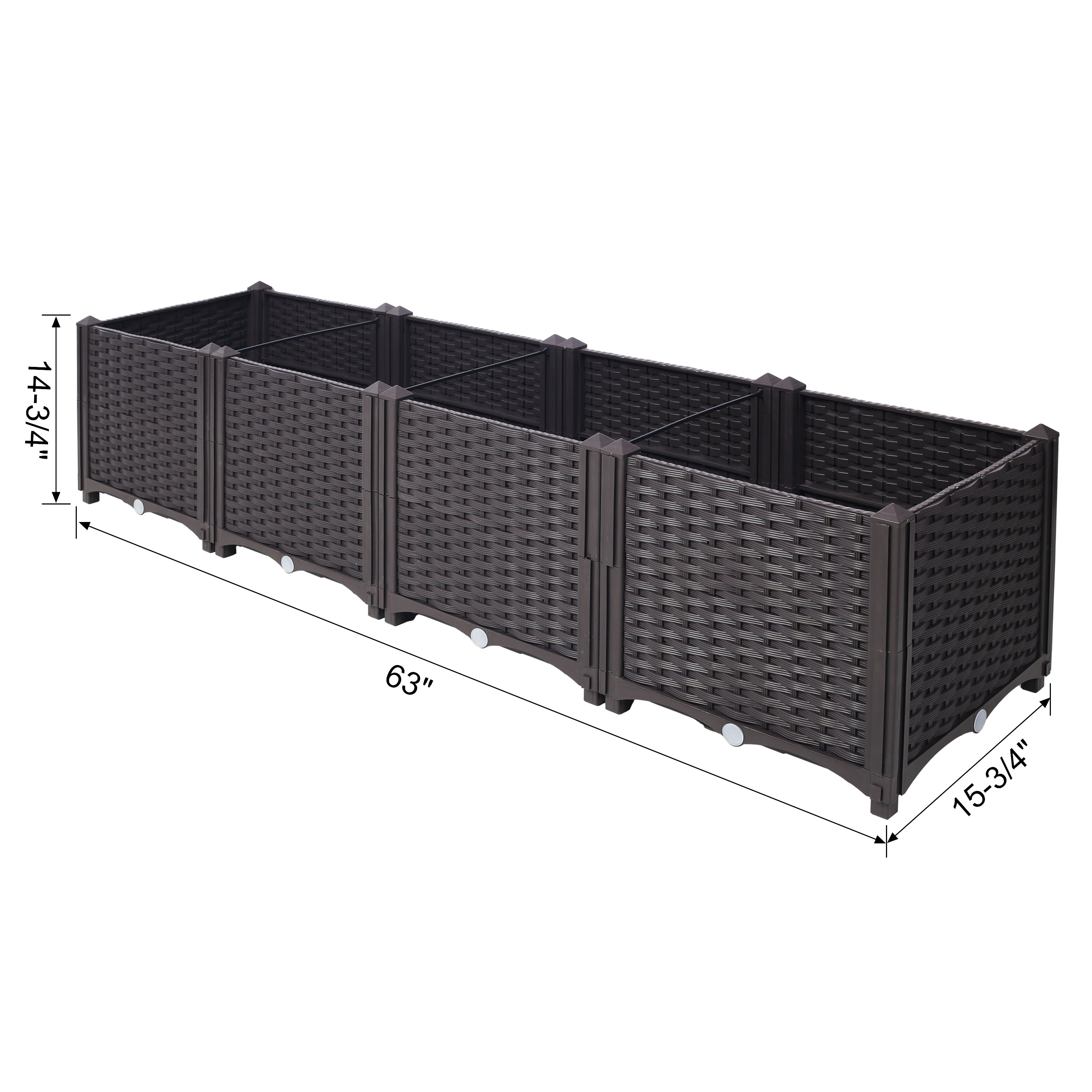 Deep Raised Garden Bed Plastic Planter Boxes