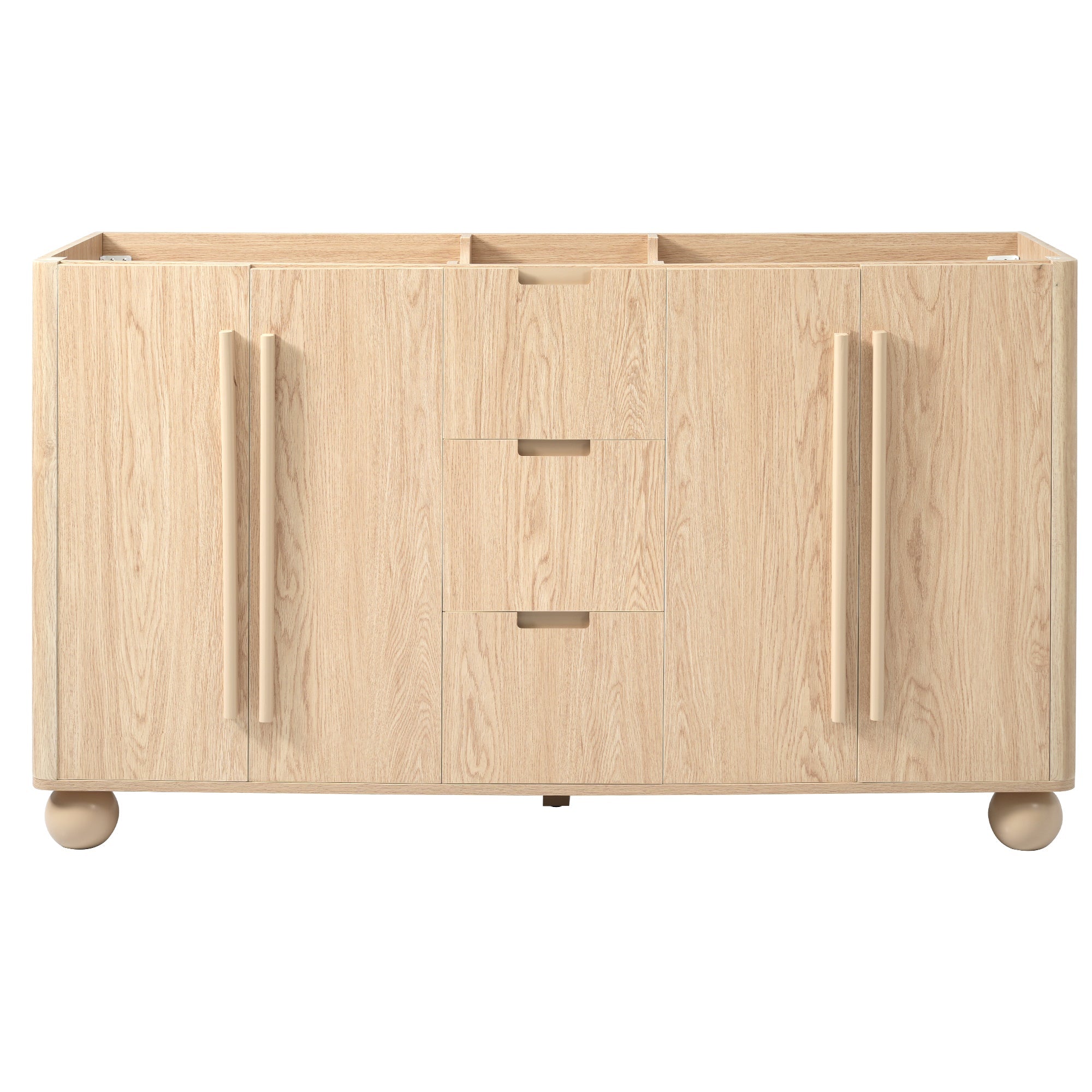 58.3" Bathroom Vanity Cabinet With 3 Drawers & 4 Doors