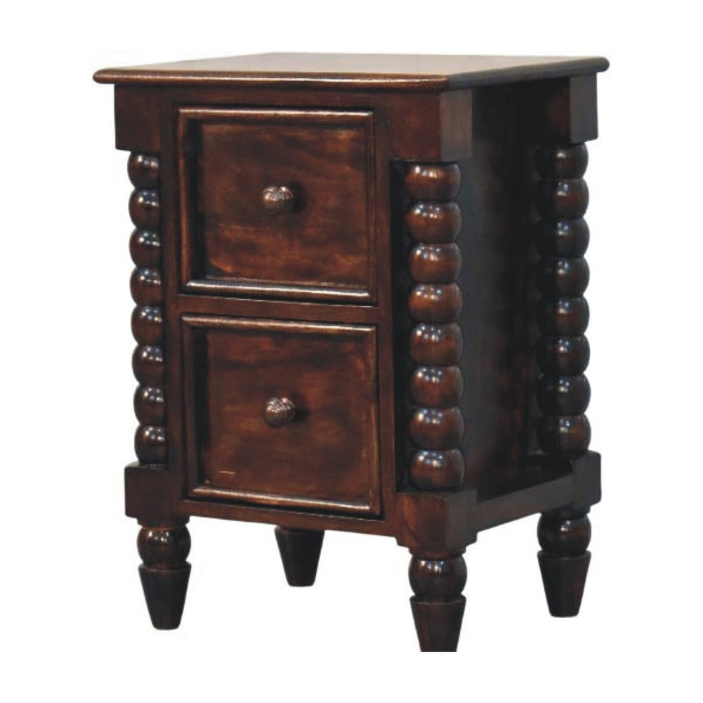 Solid Wood Spindle Duo Bedside