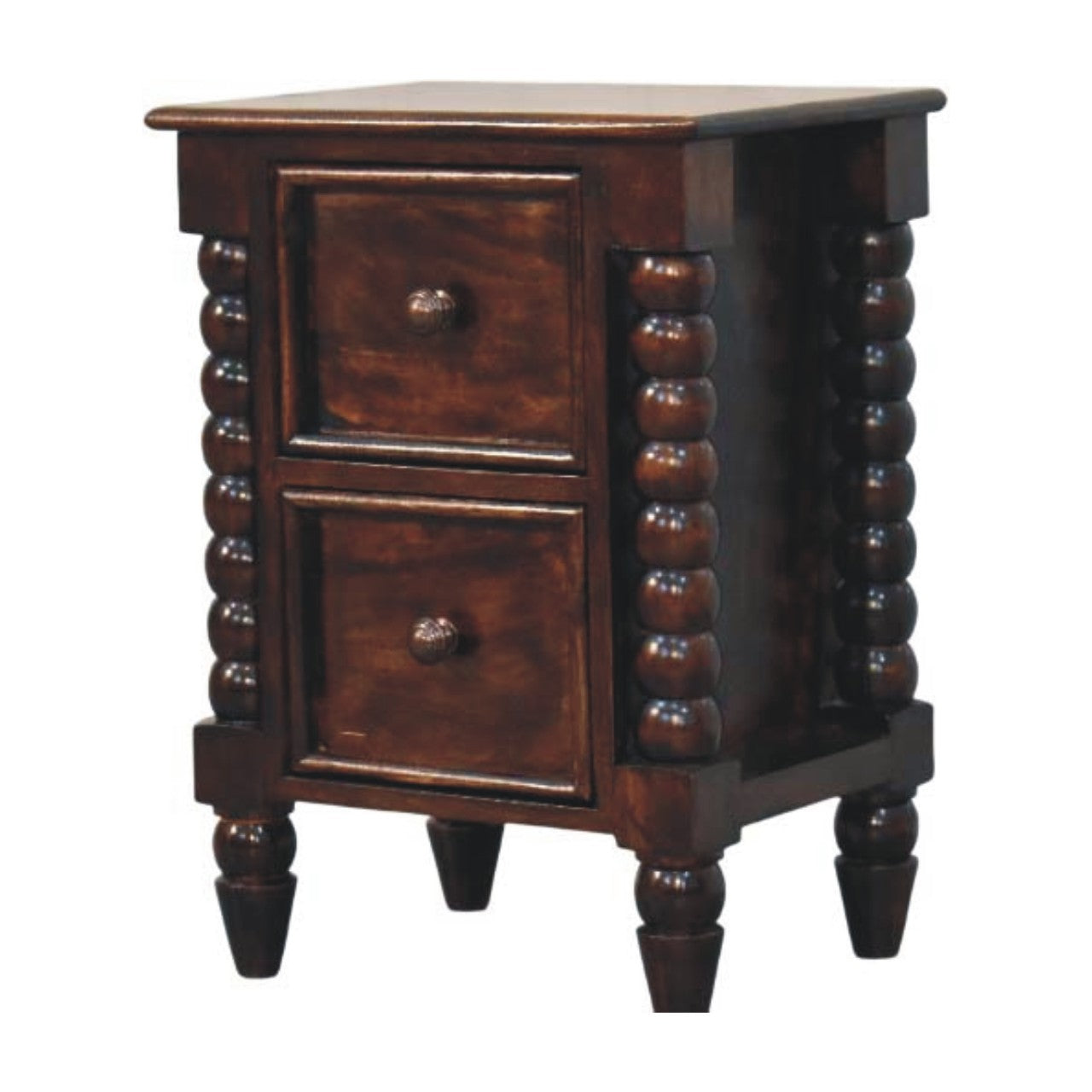 Solid Wood Spindle Duo Bedside
