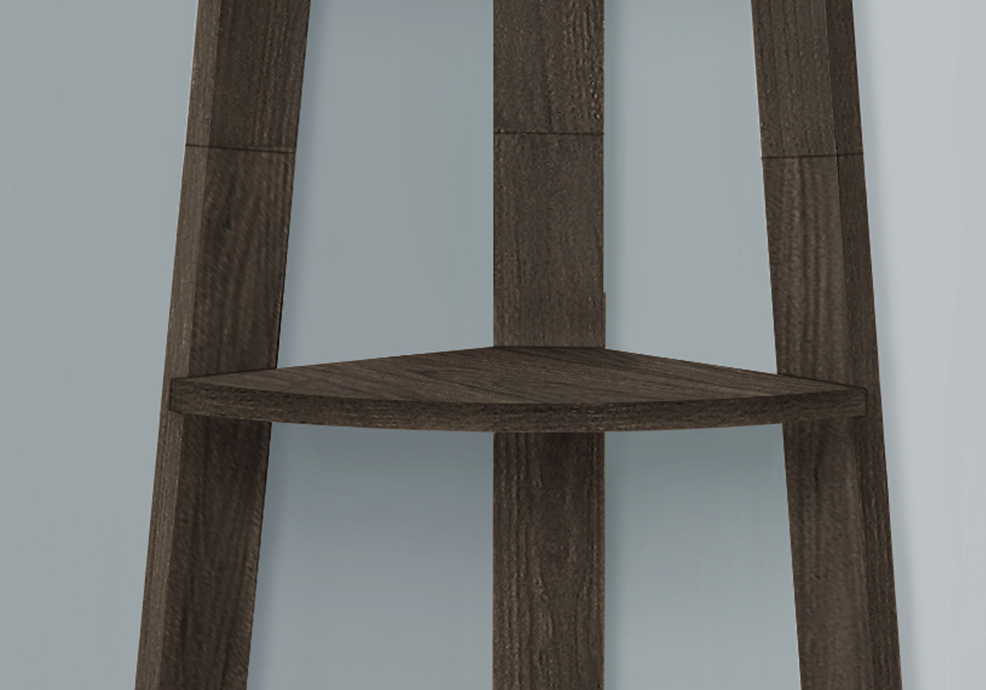 5-Tier Corner Bookshelf, Bookcase, Etagere - Modern Oak Finish