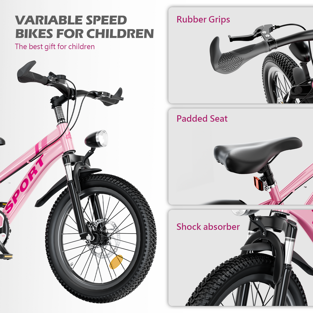 24 Inch Kids Mountain Bike for Boys & Girls Ages 7-12