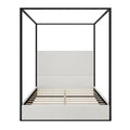 Canopy Bed With Tall Upholstered Headboard And 4 Poster