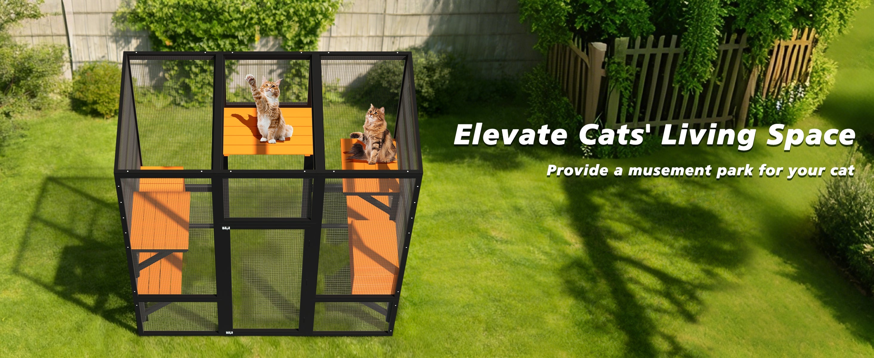62.6" Solid Wood Pet Enclosure