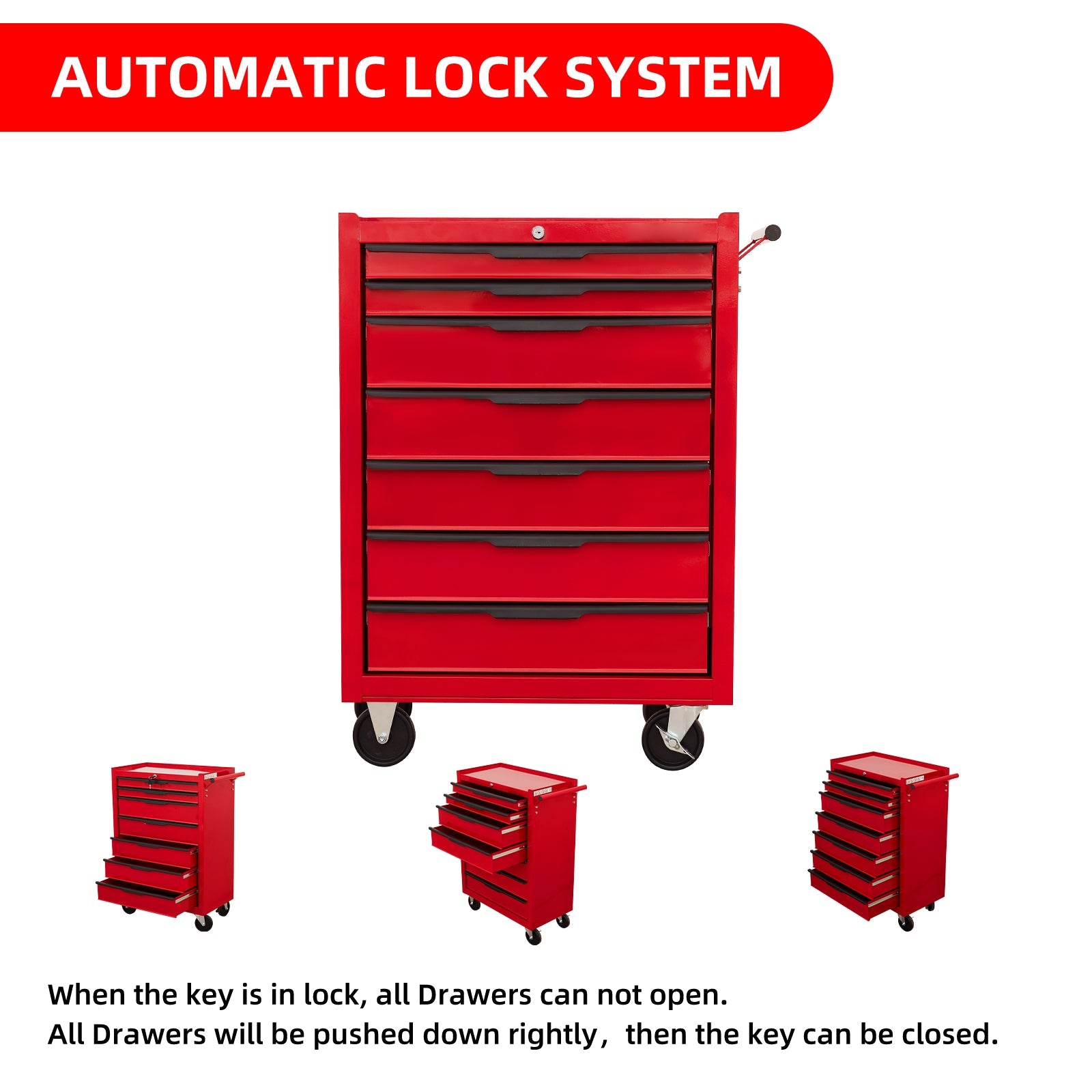 7-Drawer Rolling Tool Chest Cabinet
