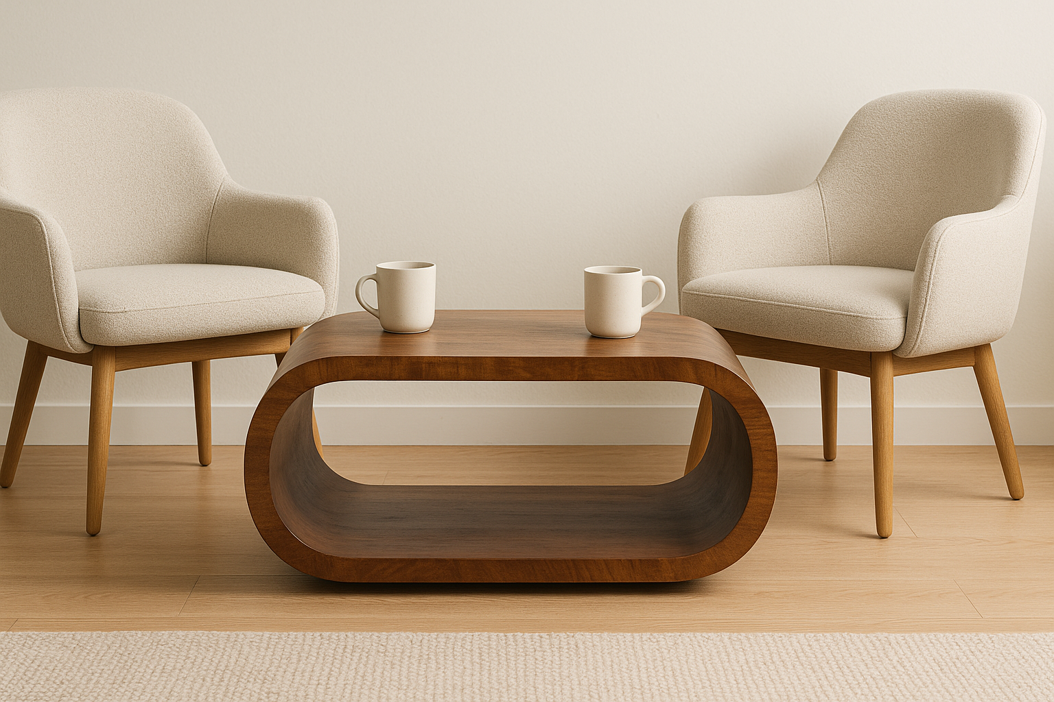 Amaya Coffee Table, Oval, Chestnut