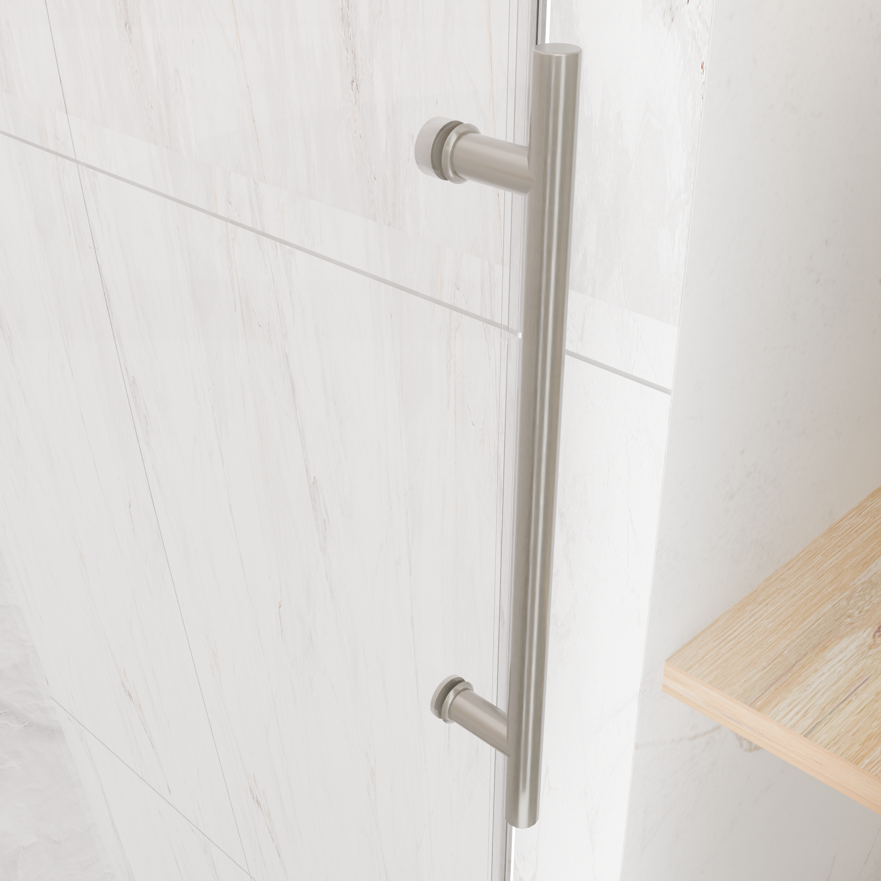 56-60"W x 76"H Frameless Sliding Shower Door