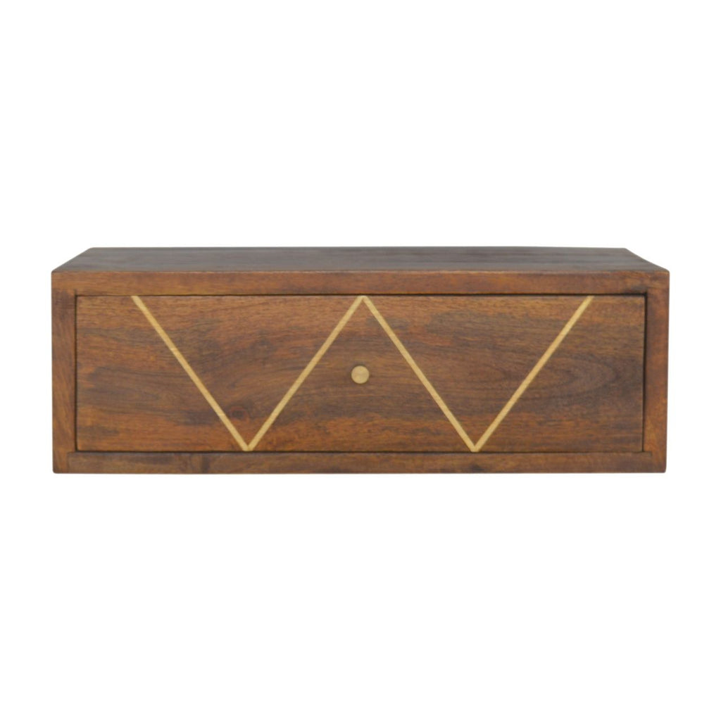 Floating Bedside Table - Chestnut
