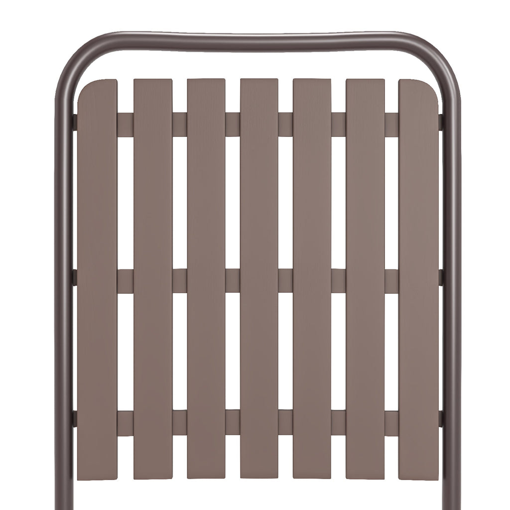 Brown 2-Piece Folding Chair, No Assembly Required