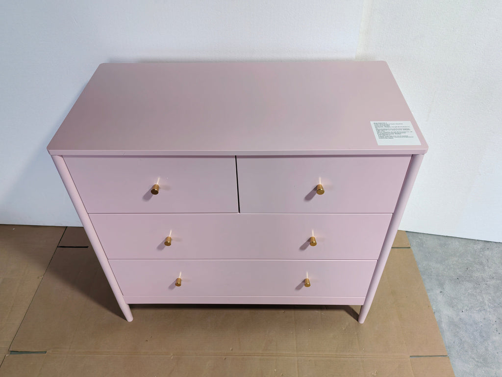 Pink 4-Drawer Kids Dresser
