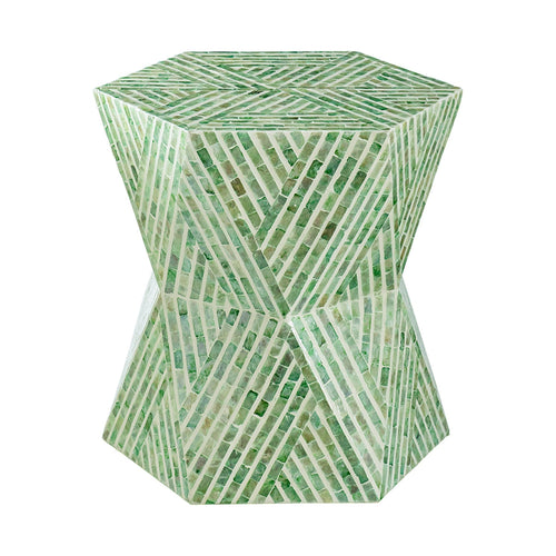 19x19x20" Tapered Green Pedestal Stool