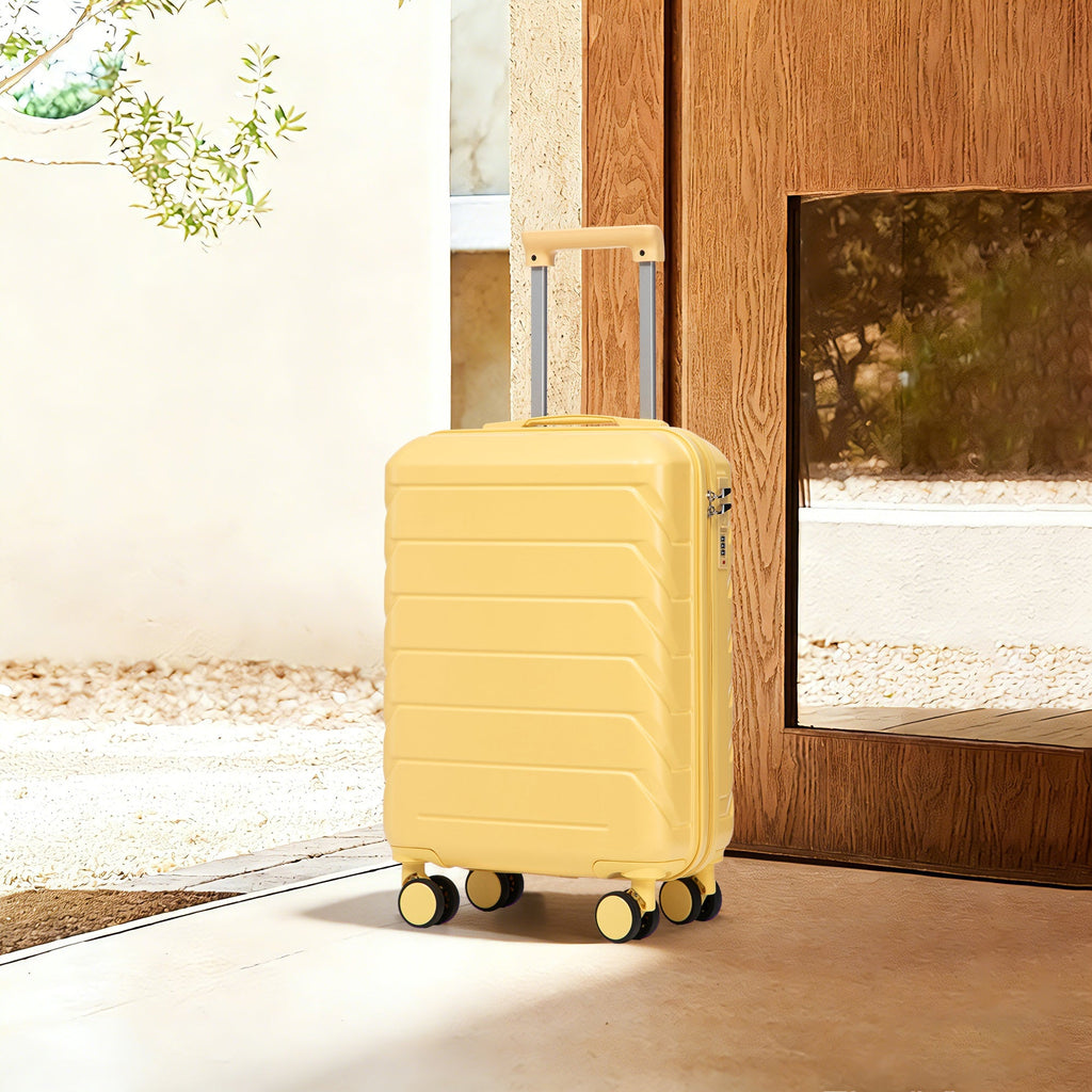 20 Inch ABS Hard Shell Travel Checked Luggage - Yellow