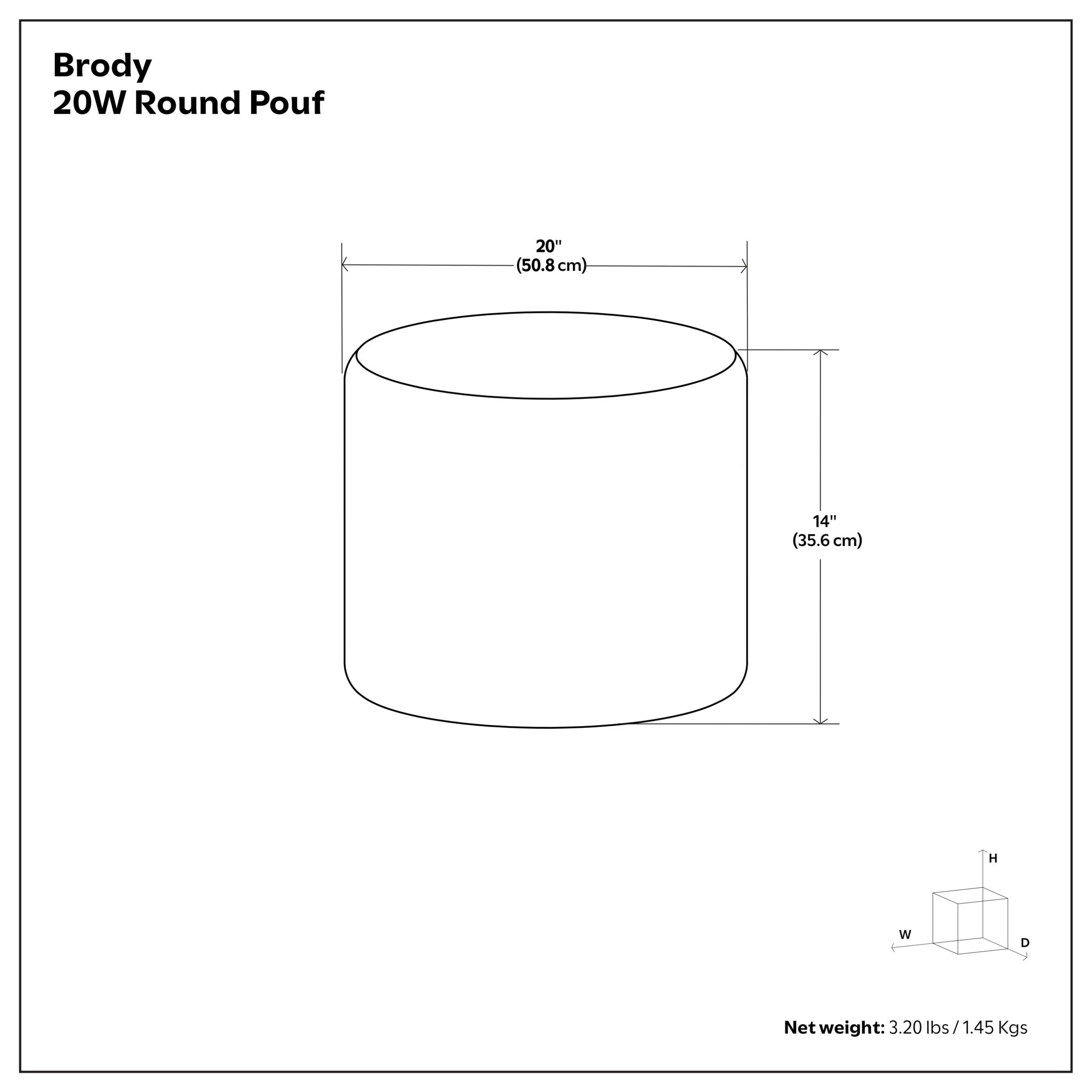 Brody - Round Pouf