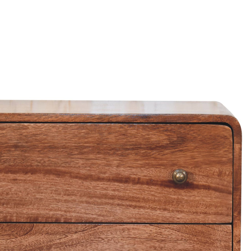 Solid Wood Curved Honey Dresser