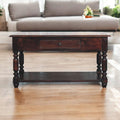 Turned Legs Drawer Table