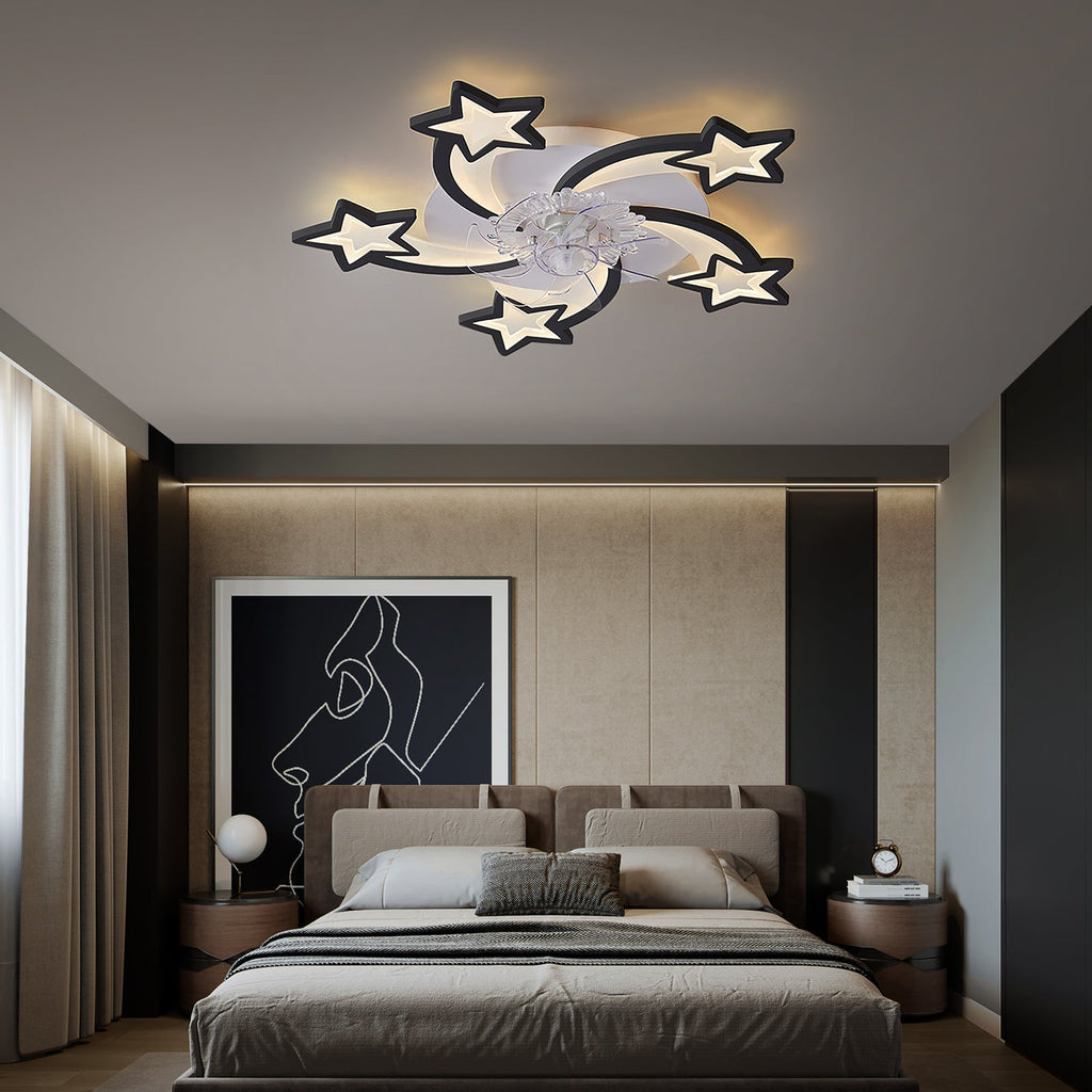 29 Inches Ceiling Fan with Lights Remote Control Dimmable LED
