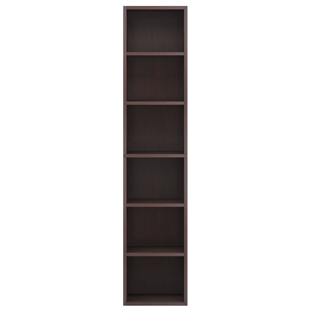6 Tier Narrow Corner Cube Bookcase Storage, Freestanding Shelf With Open Cubes For Living Room