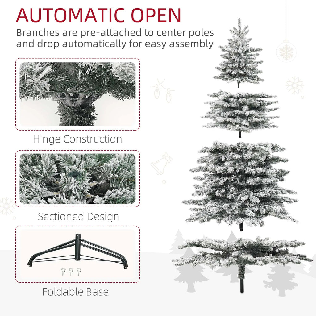 7.5ft Snow Flocked Artificial Christmas Tree
