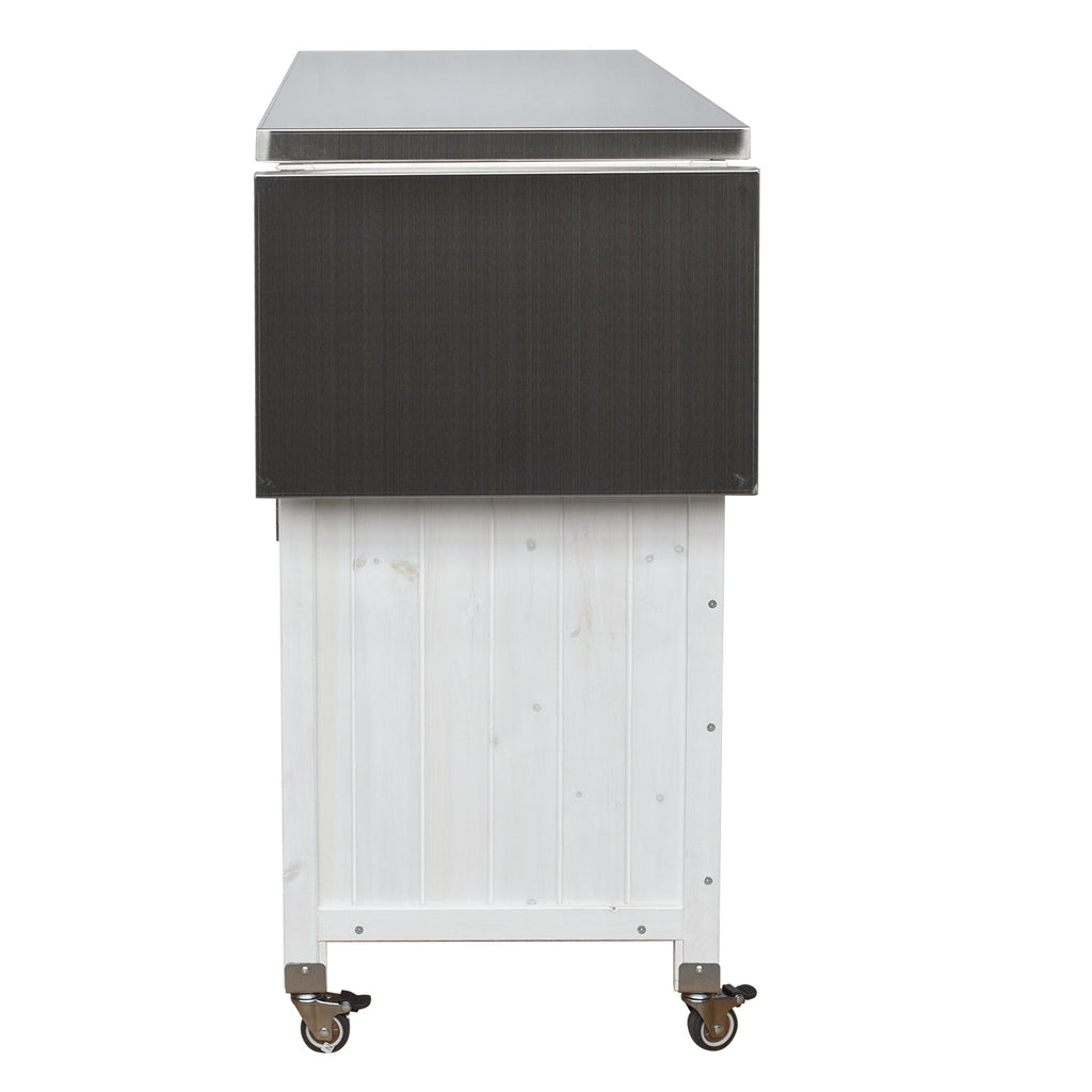 Foldable Outdoor Kitchen Island Patio Cart with Storage