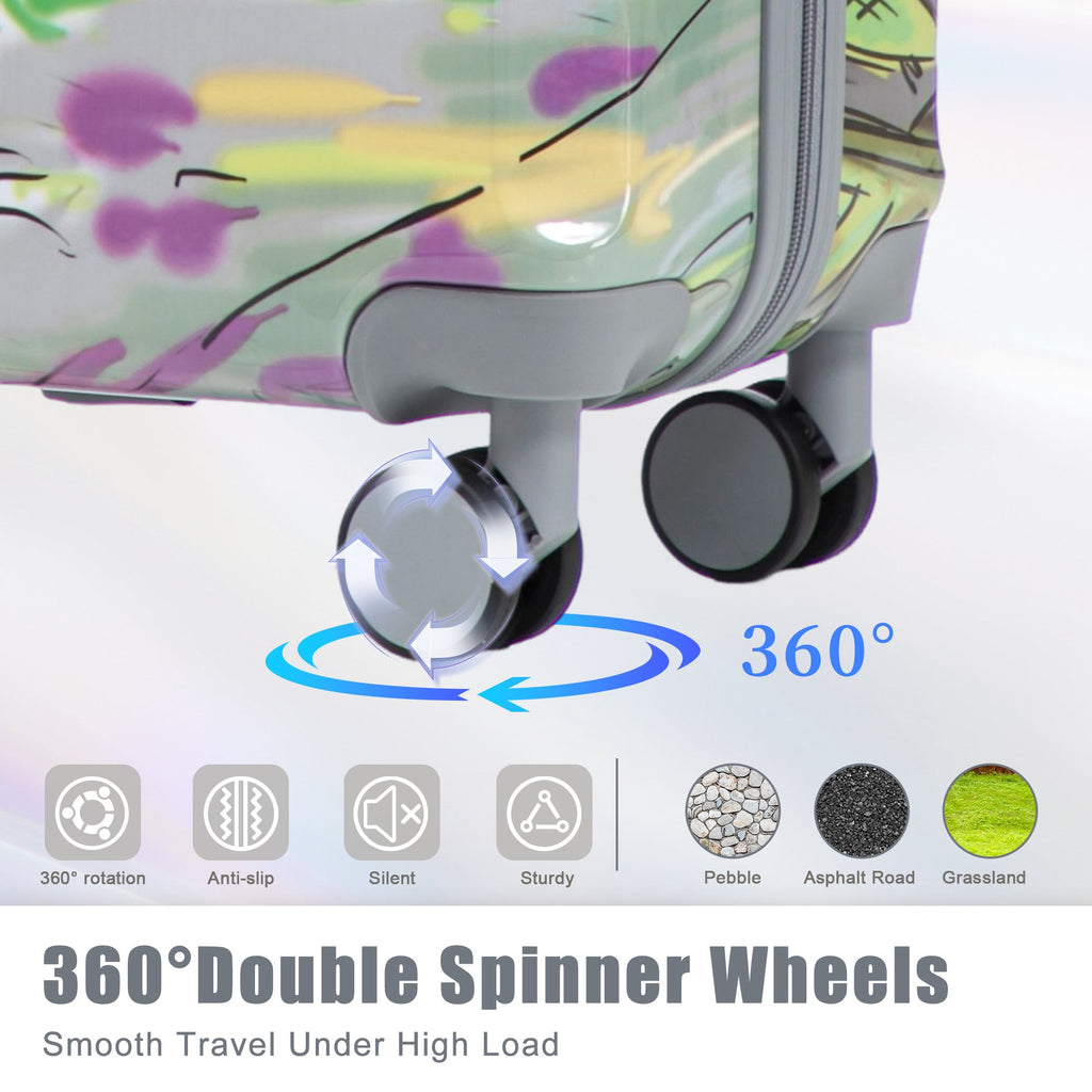 3-Piece PC Spinner Wheel Luggage Set