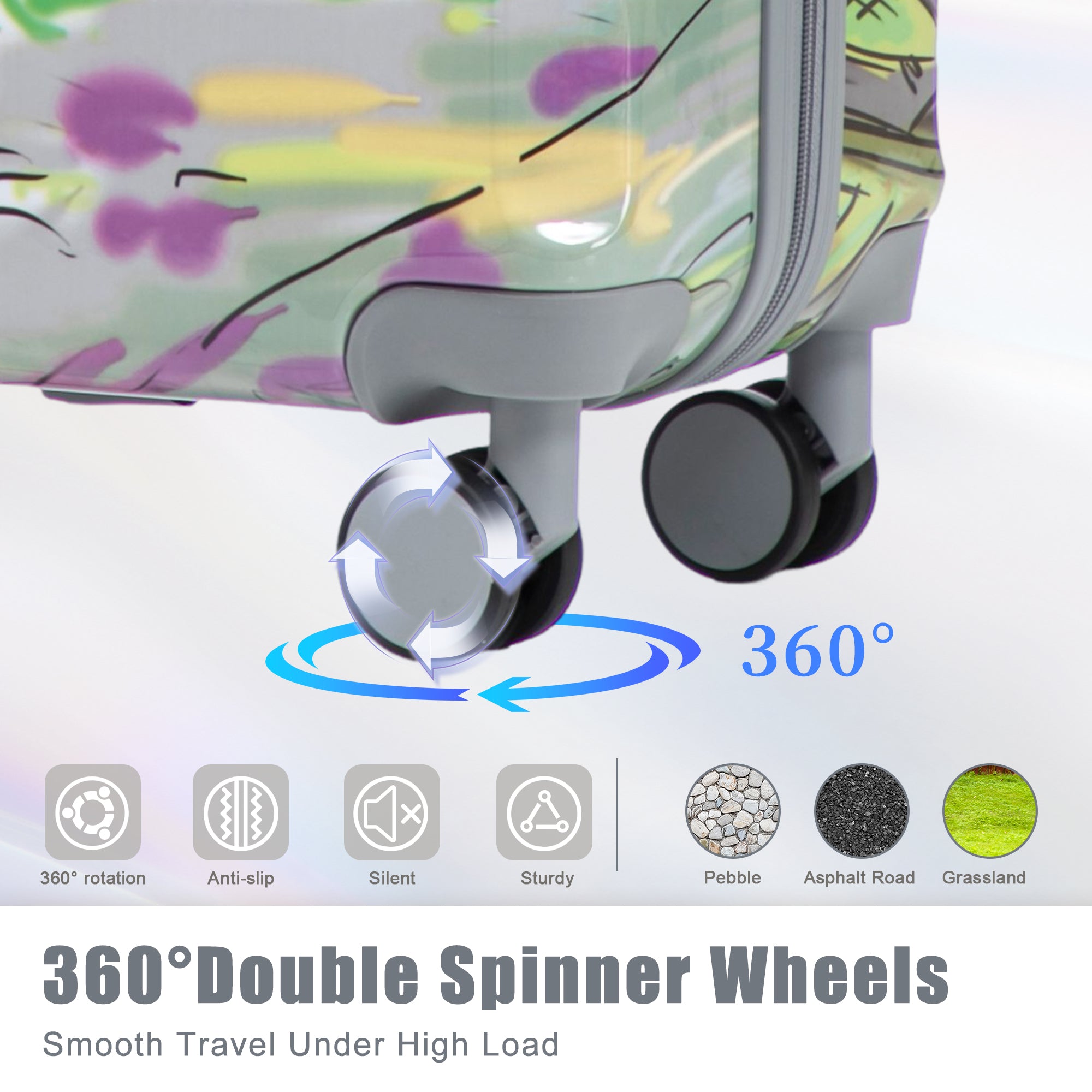3-Piece PC Spinner Wheel Luggage Set