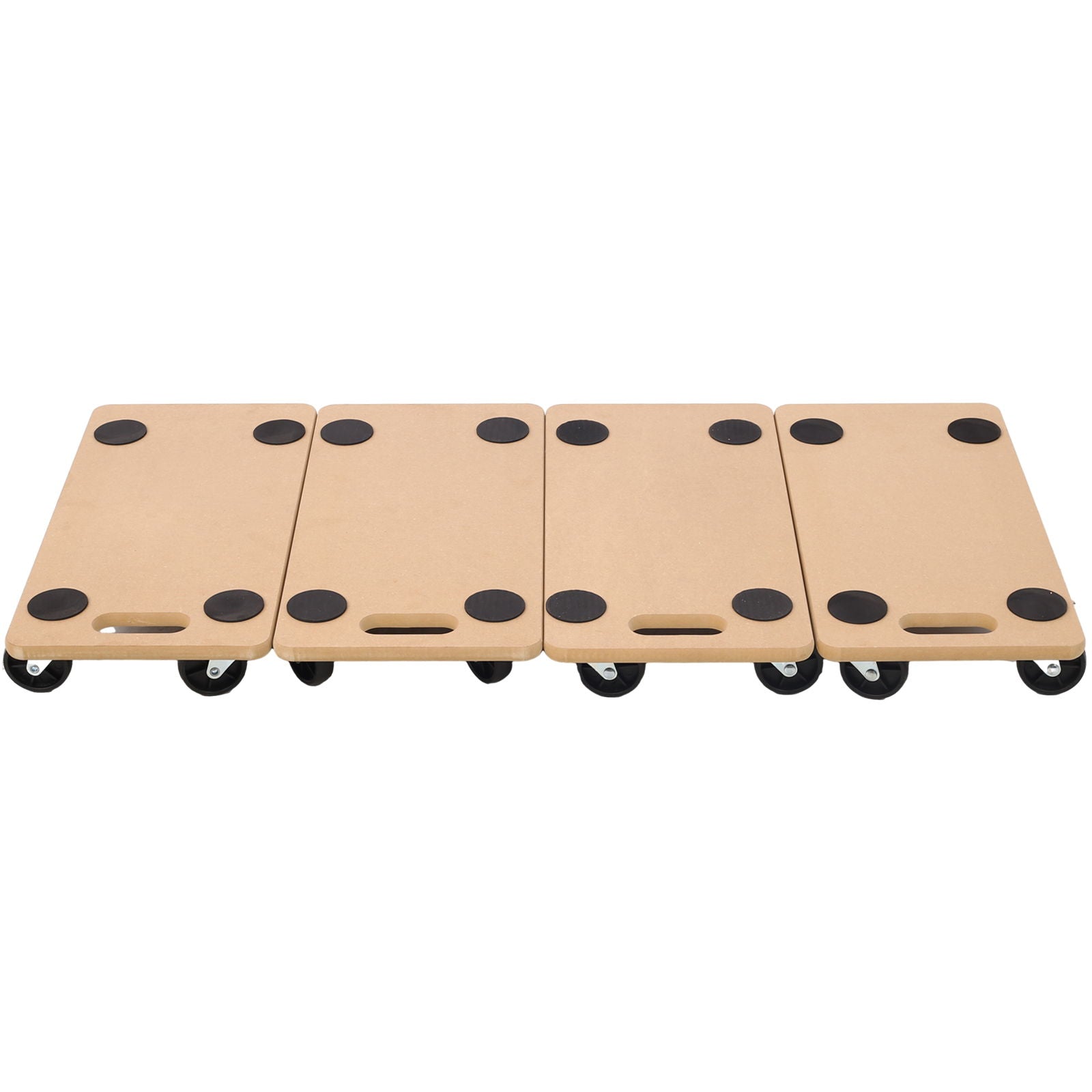 Furniture Moving Dolly, Heavy Duty Wood Rolling Mover With Wheels For Piano Couch Fridge Heavy Items, Securely Holds 500 Lbs (Set of 4) - Natural