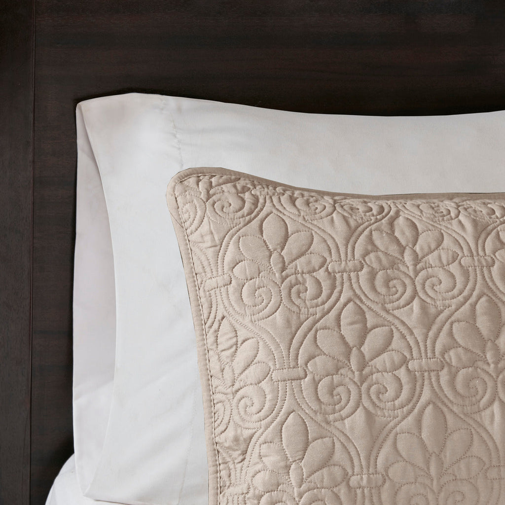 Reversible Quilt Set Khaki Full/Queen