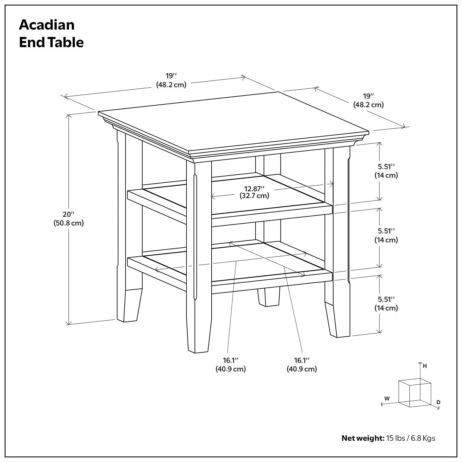 Acadian - Transitiona End Table