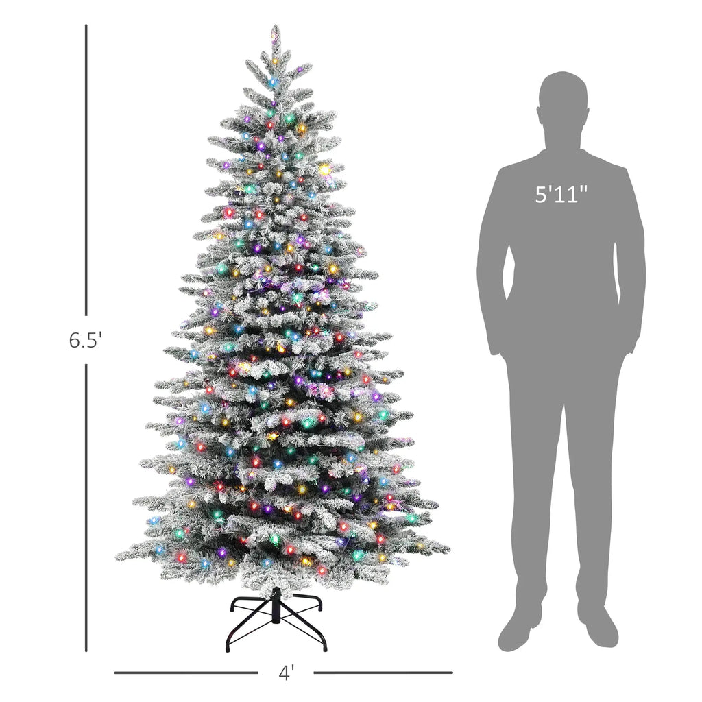 6.5ft Snow Flocked Artificial Christmas Tree
