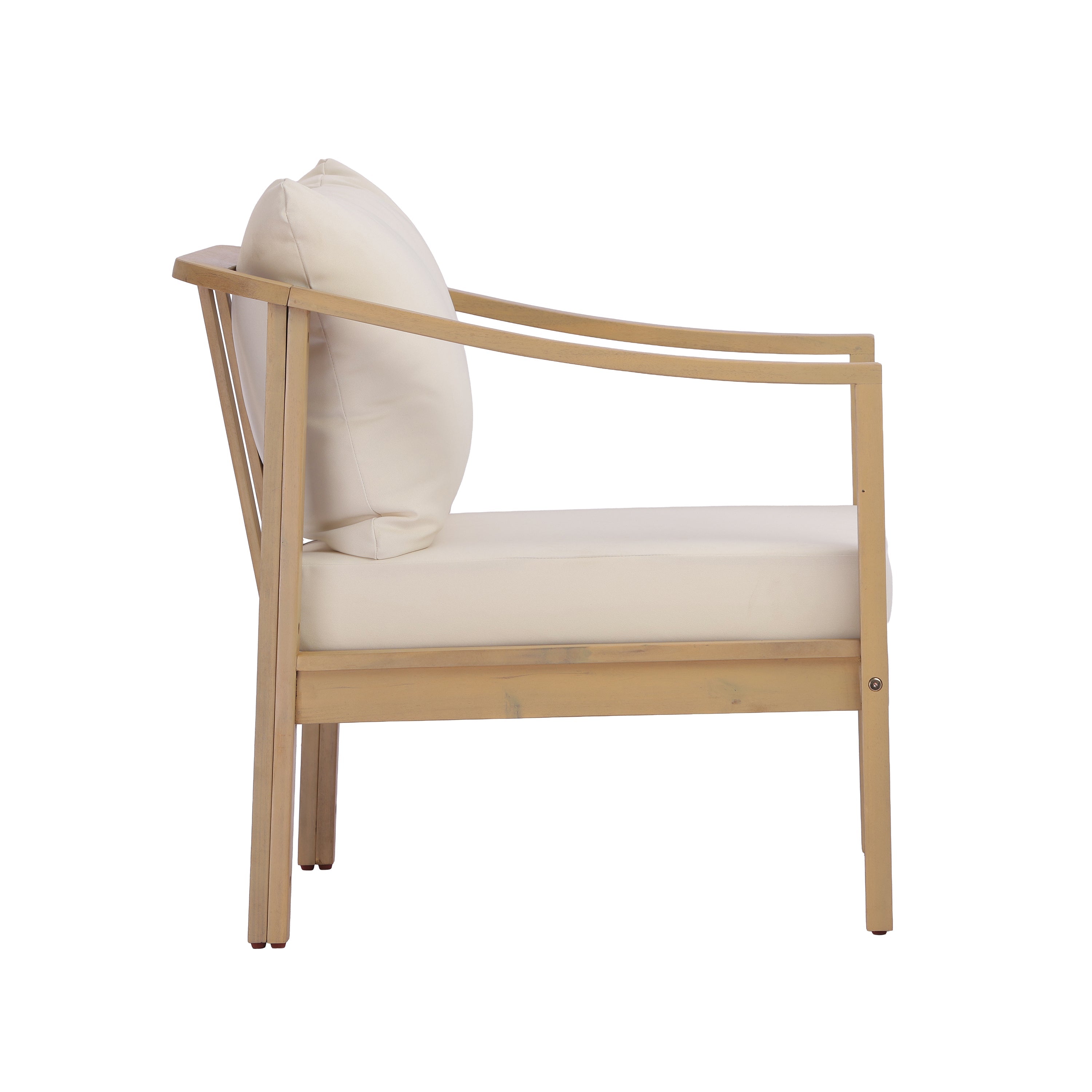 Acacia Wood Patio Furniture Club Chair with Soft Cushion