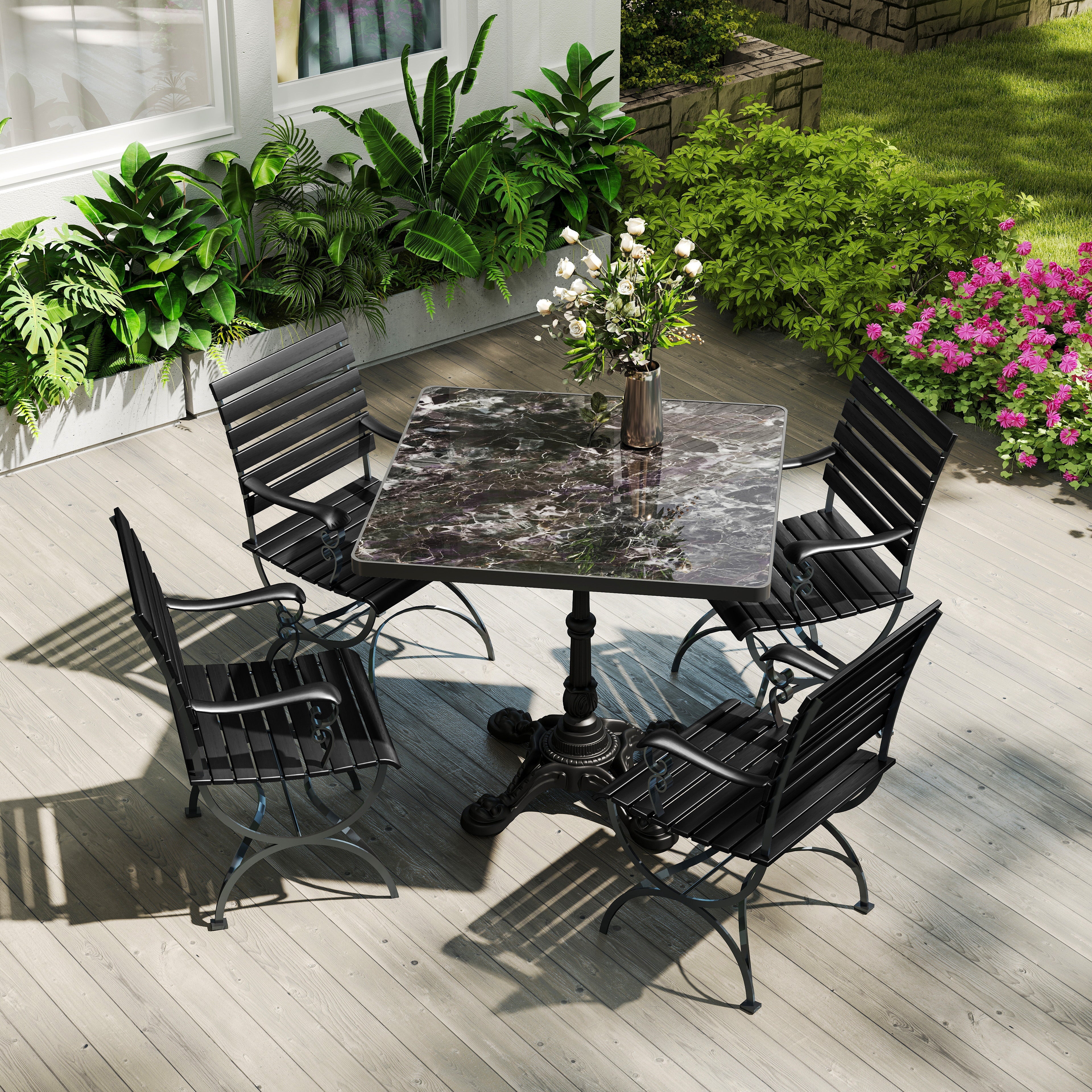 31.5" Square Outdoor Tulip Dining Table